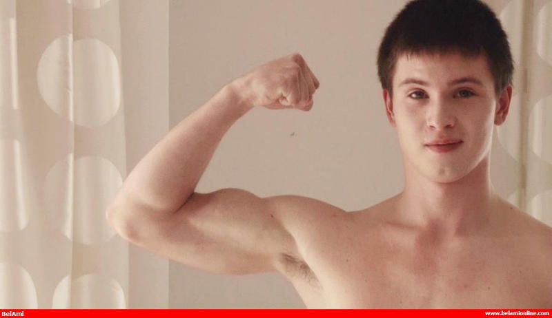 Drew Johnson is a fit and sporty boy with big balls.