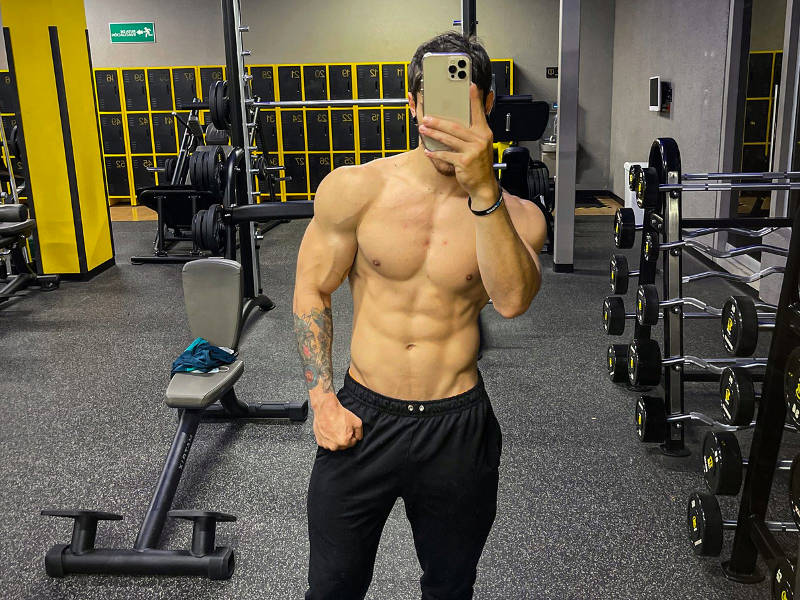 Giorgio Leone in the gym